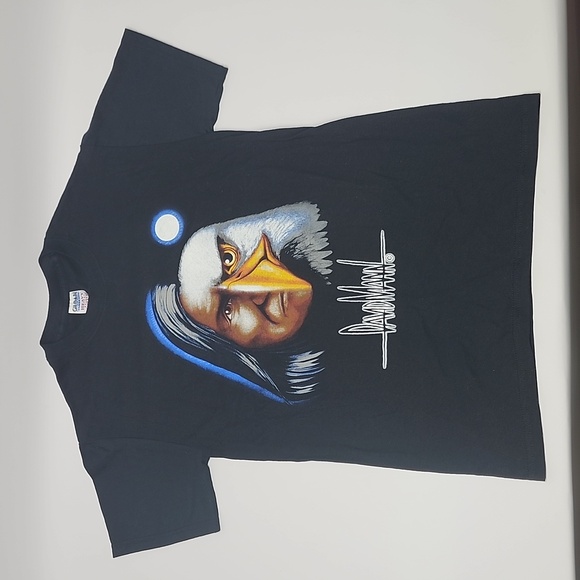 David Mann Other - David Mann Half Native American Indian Eagle Biker T-shirt Size Small Signed